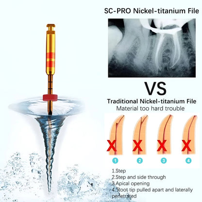 Coxo Sc Pro Limas dentales endodónticas Limas rotatorias endodónticas para terapia de conductos radiculares Instrumentos de conducto radicular de nitinol activados térmicamente