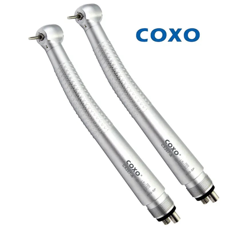 COXO CX207-A Turbina dental de alta velocidad Pieza de mano de alta velocidad Máquina de limpieza dental con spray de 3 vías Equipo de blanqueamiento Equipo dental